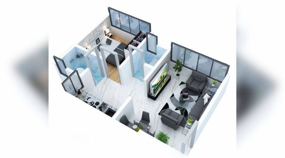 Mass-Mondeal-Floor-plan-1bhk- 322 Sqft